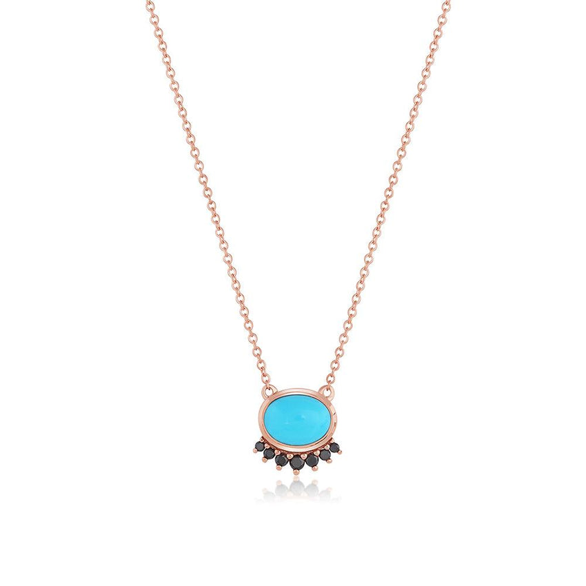 Stillwater Lariat |Turquoise and Gold Minimalist Necklace – Marrow Fine