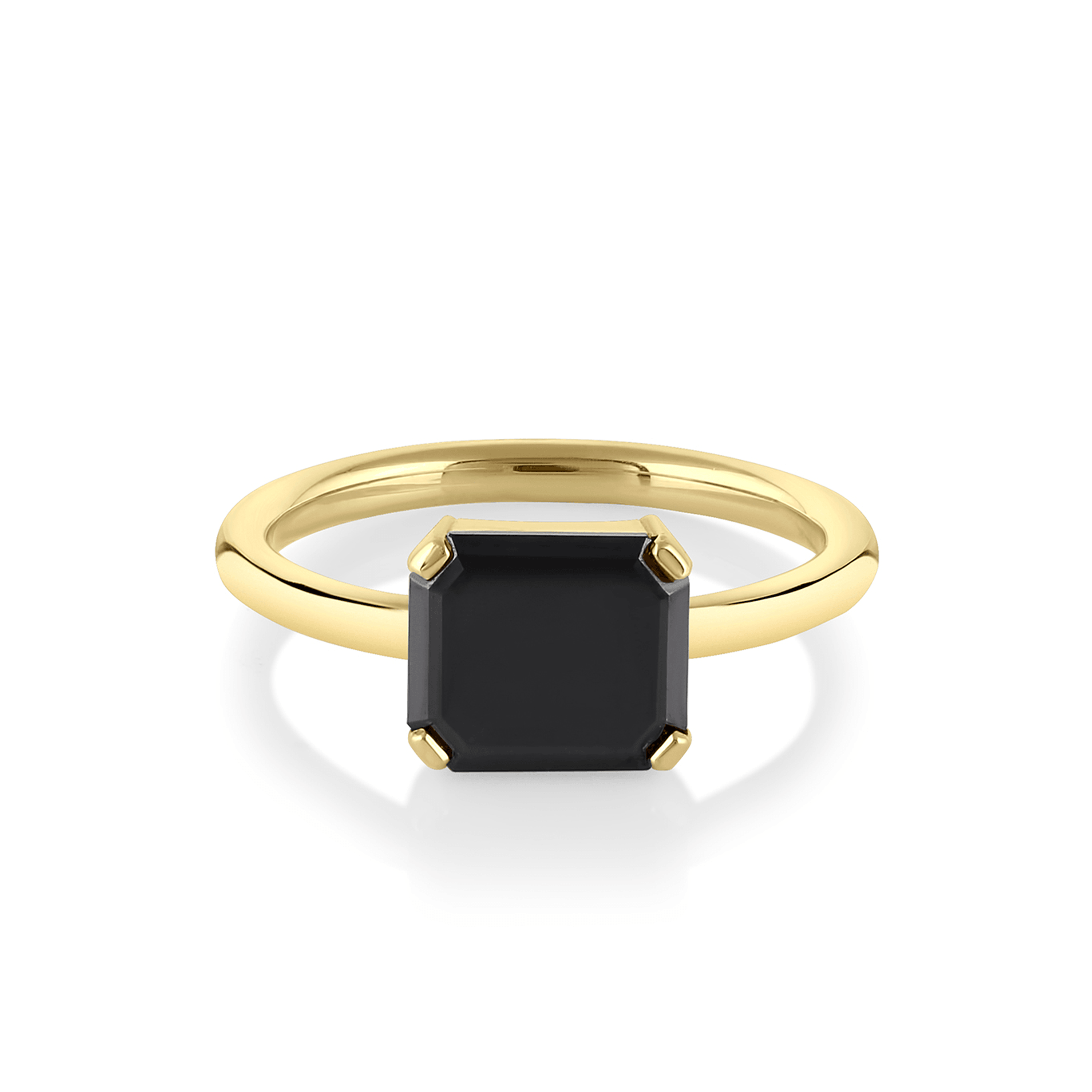Marrow Fine Jewelry Black Diamond Emerald Cut Ring