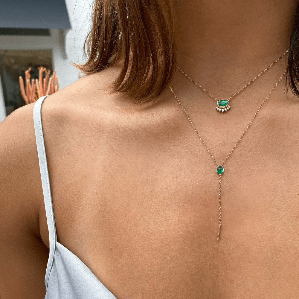 Emerald necklace choker clearance