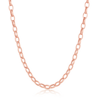 Marrow Fine Jewelry Peony Oval Chain Necklace [Rose Gold]