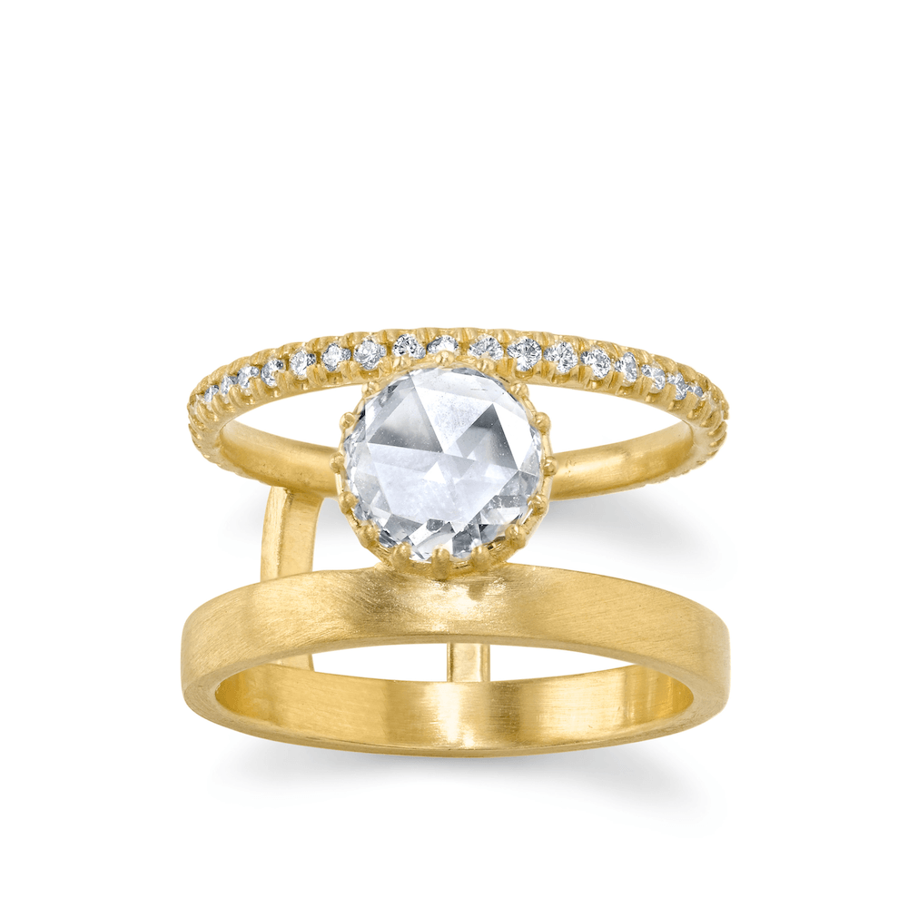 Marrow Fine Jewelry White Diamond Winter's Rose Ring