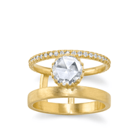 Marrow Fine Jewelry White Diamond Winter's Rose Ring [Yellow Gold]