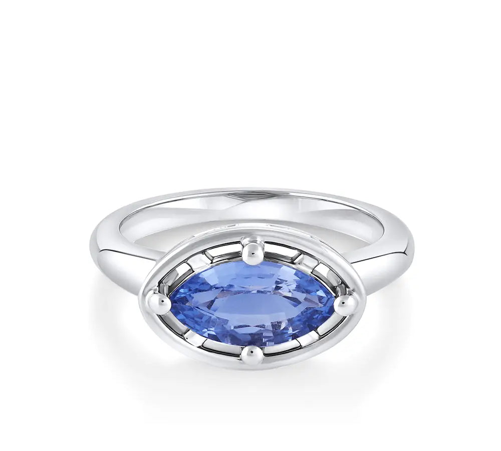 Marrow Fine Jewelry Marquise Sapphire Georgia Ring [White Gold]
