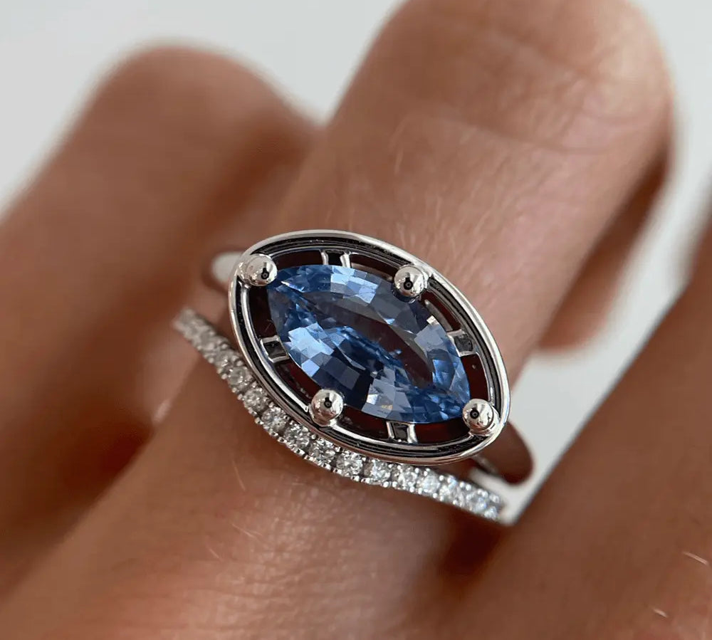 1.74ct Marquise Sapphire Georgia Ring - Marrow Fine