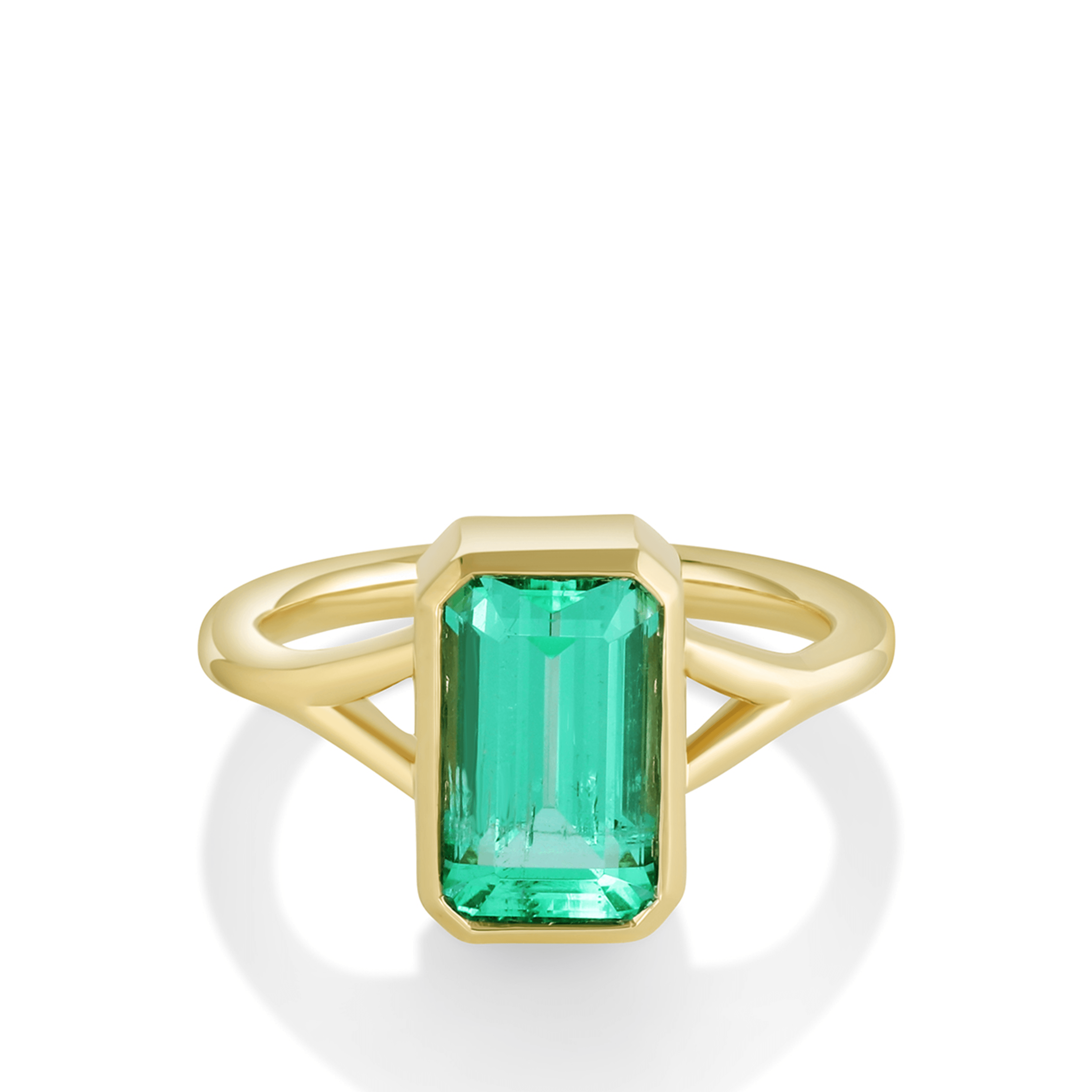 Marrow Fine Jewelry Emerald Bezel Ring