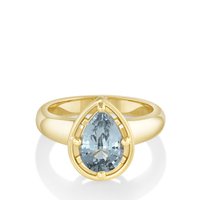 Marrow Fine Jewelry Light Blue Sapphire Pear Georgia Ring [Yellow Gold]
