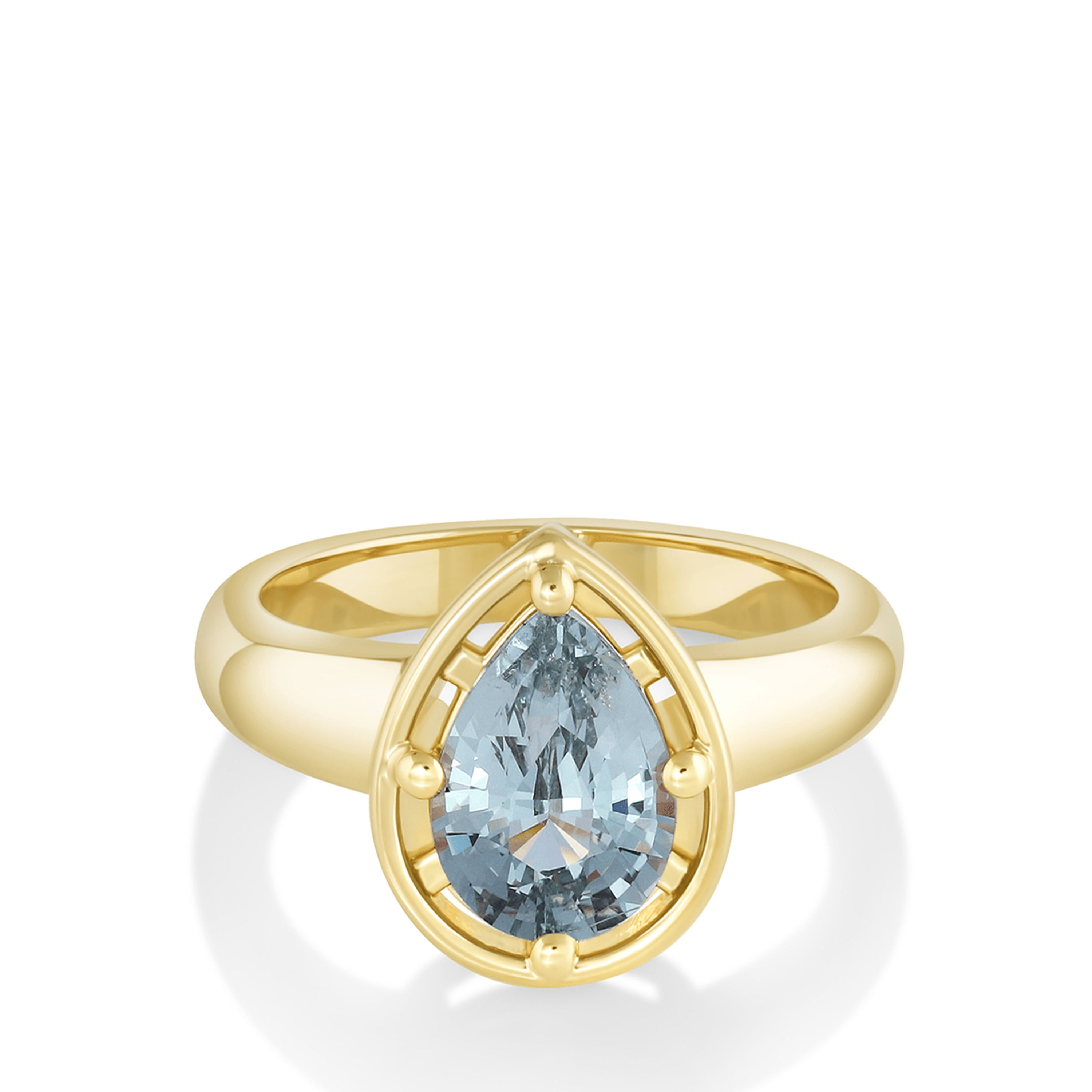 Marrow Fine Jewelry Light Blue Sapphire Pear Georgia Ring