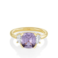 2.71ct Lilac Sapphire & White Diamond Ring - Marrow Fine