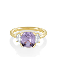 2.71ct Lilac Sapphire & White Diamond Ring