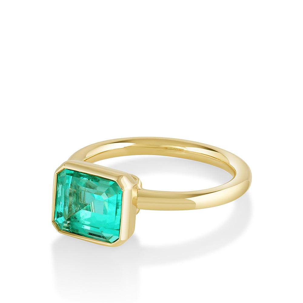 Marrow Fine Jewelry Emerald Bezel Ring