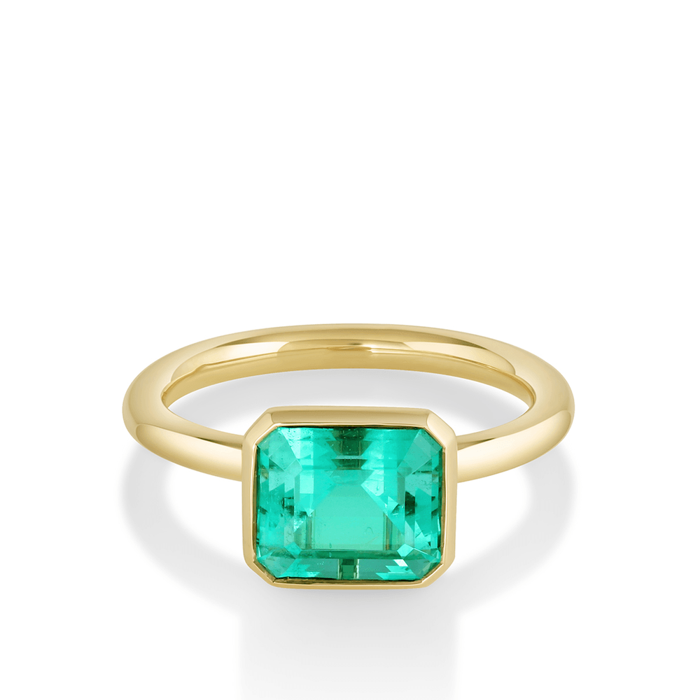 Marrow Fine Jewelry Emerald Bezel Ring