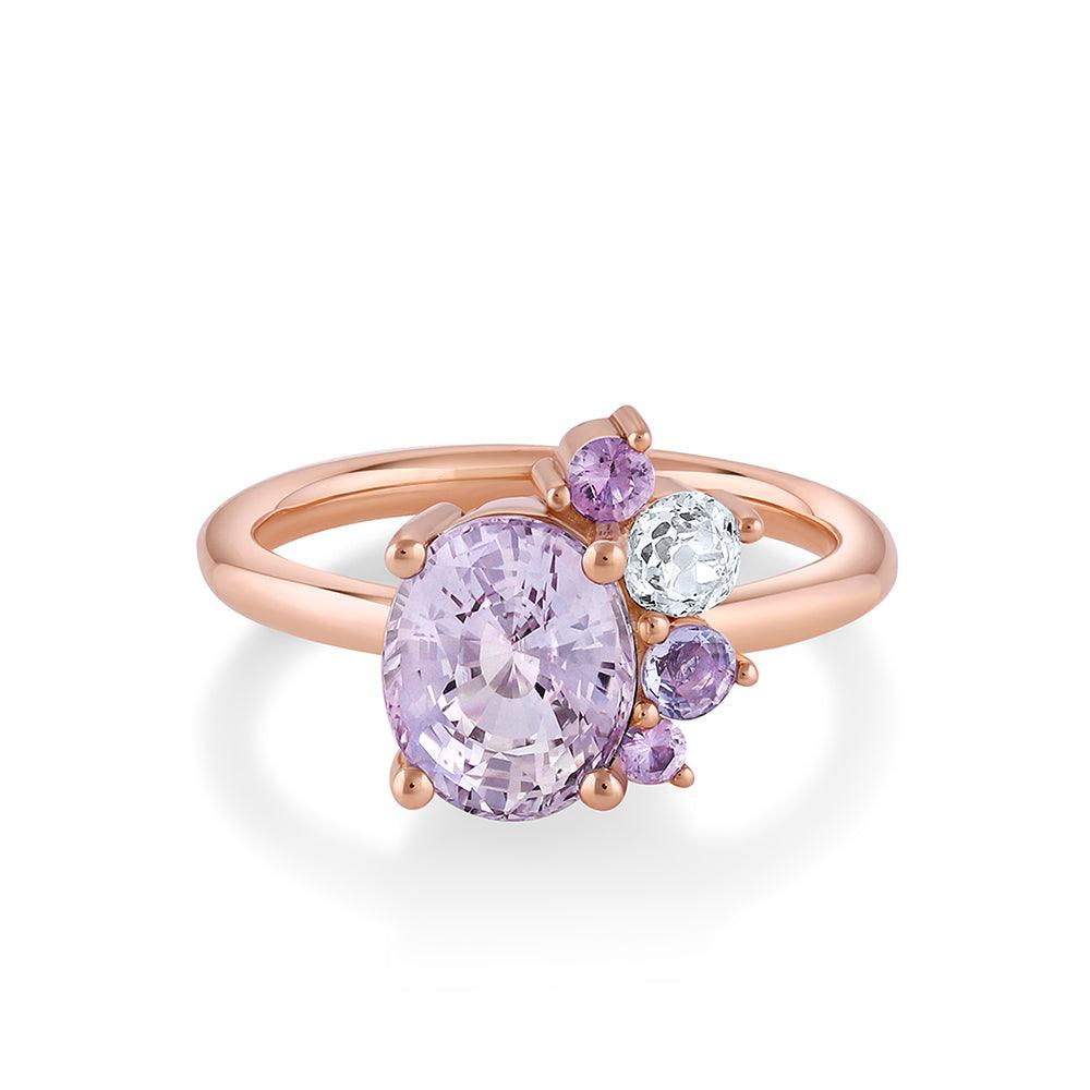 Marrow Fine Jewelry Pink Sapphire Spray Ring
