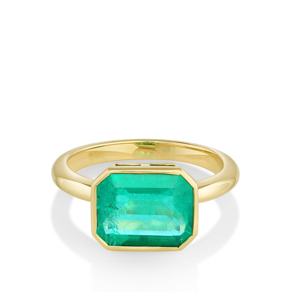 Marrow Fine Jewelry Emerald Bezel Ring