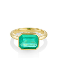Marrow Fine Jewelry Emerald Bezel Ring [Yellow Gold]