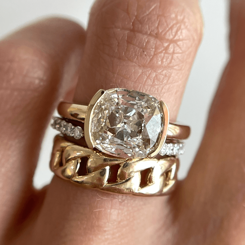 Half-Bezel Solitaire Engagement Ring *SETTING ONLY* | Holtan's Jewelry |  Winona, MN