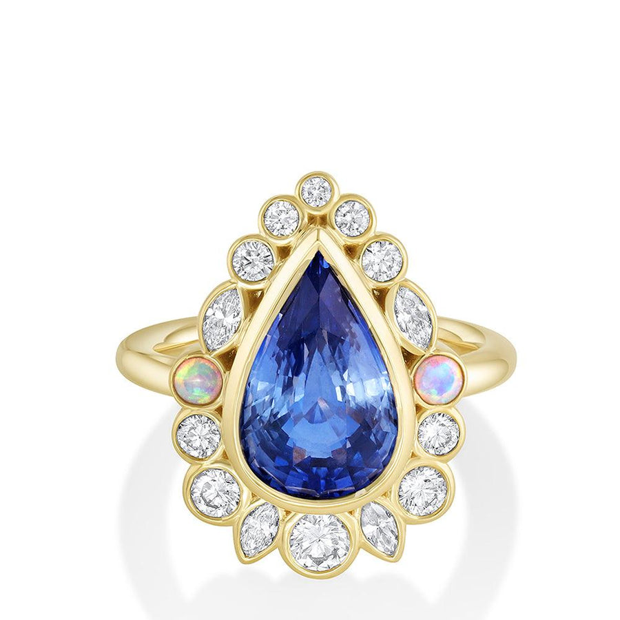 Marrow Fine Jewelry Blue Sapphire Ballerina Ring [Yellow Gold]