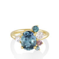 Marrow Fine Jewelry Sapphire Spray Ring [Yellow Gold]
