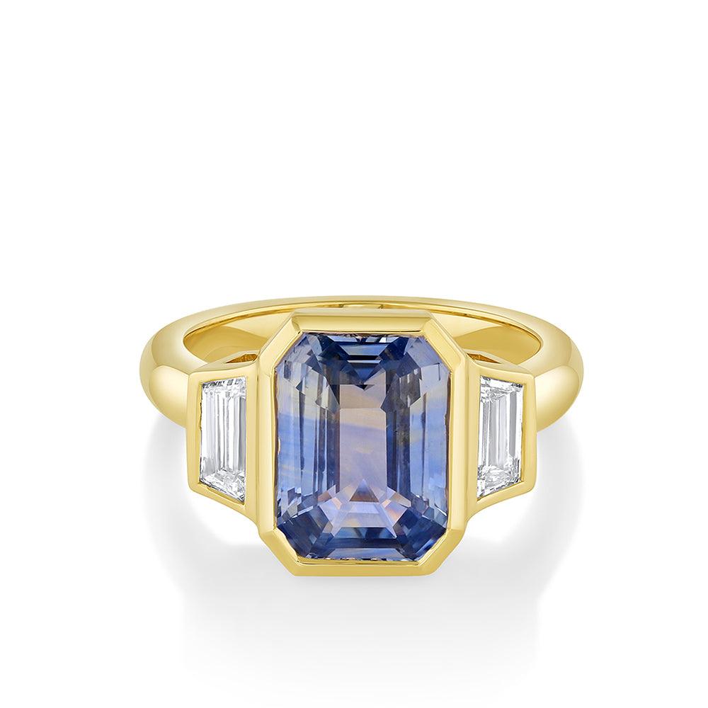 Marrow Fine Jewelry Bicolor Sapphire White Diamond Ring