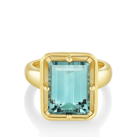 Marrow Fine Jewelry Mint Tourmaline Georgia Ring [Yellow Gold]