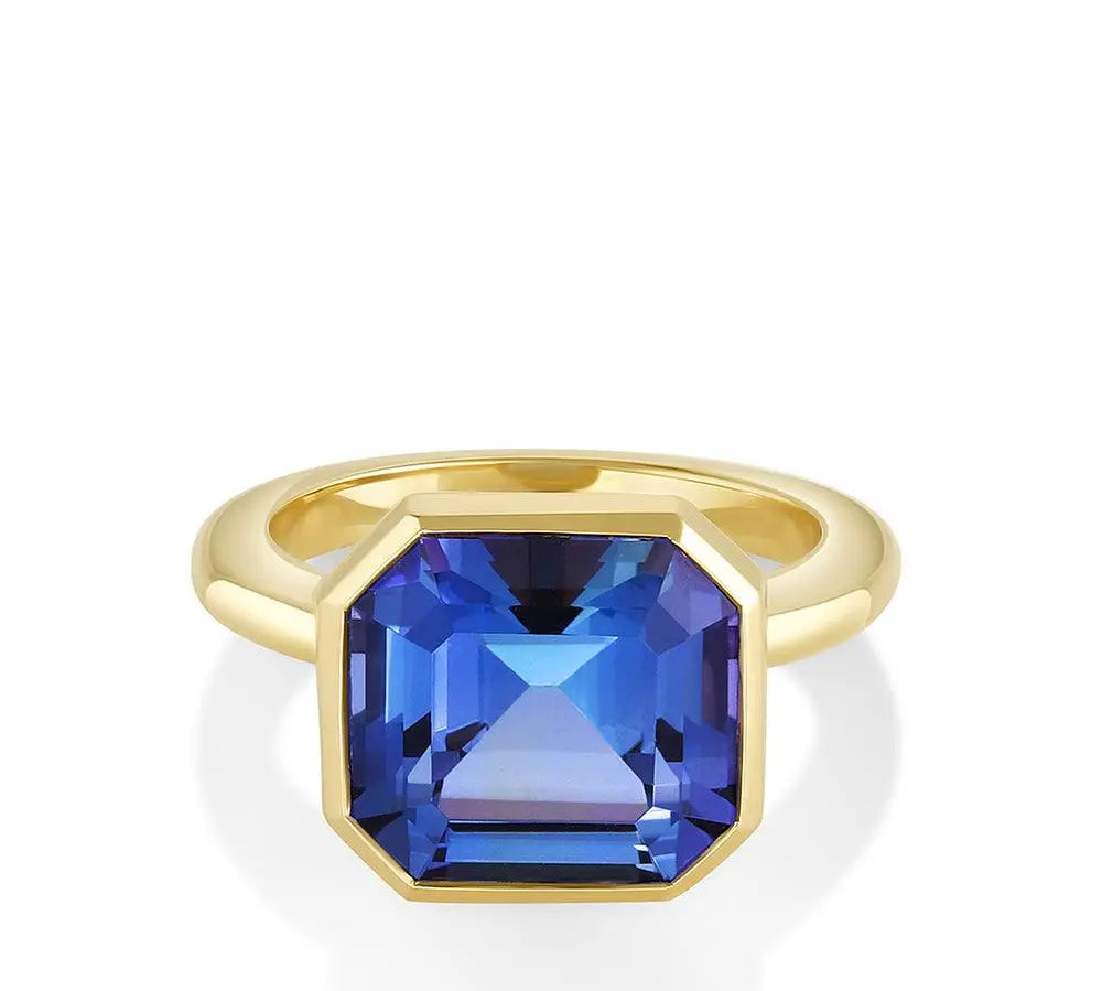 Marrow Fine Jewelry Tanzanite Bezel Ring [Yellow Gold]