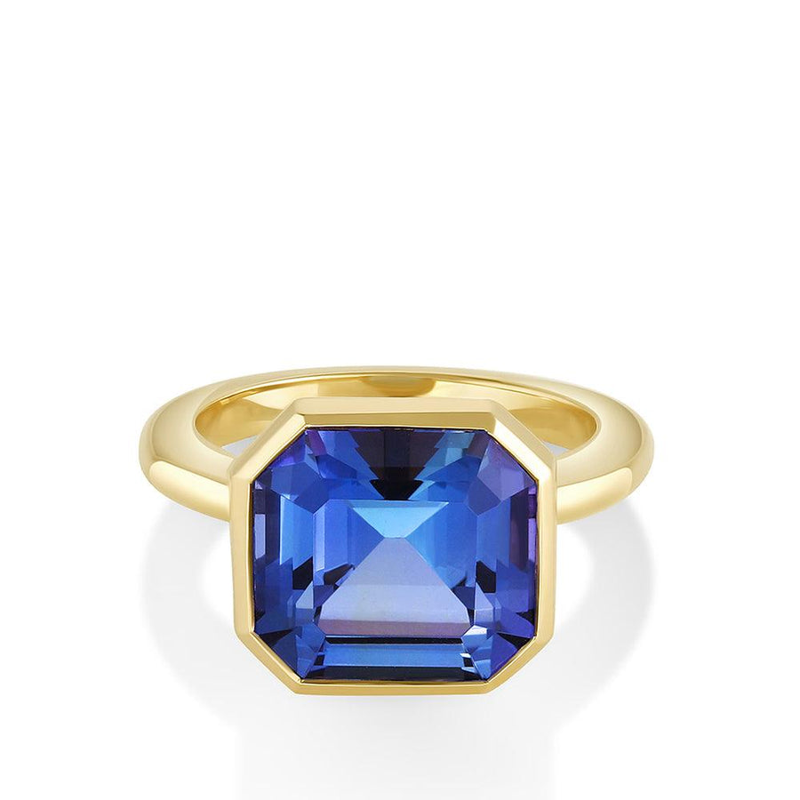 Marrow Fine Jewelry Tanzanite Bezel Ring [Yellow Gold]