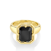 Marrow Fine Jewelry Black Diamond Georgia Ring [Yellow Gold]