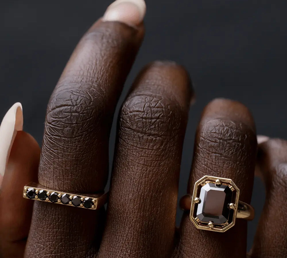 Black Diamond Edge Ring - Marrow Fine