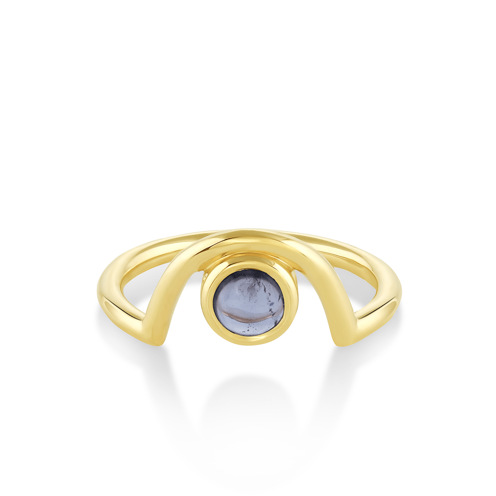 Spinel Cabochon Arch Band