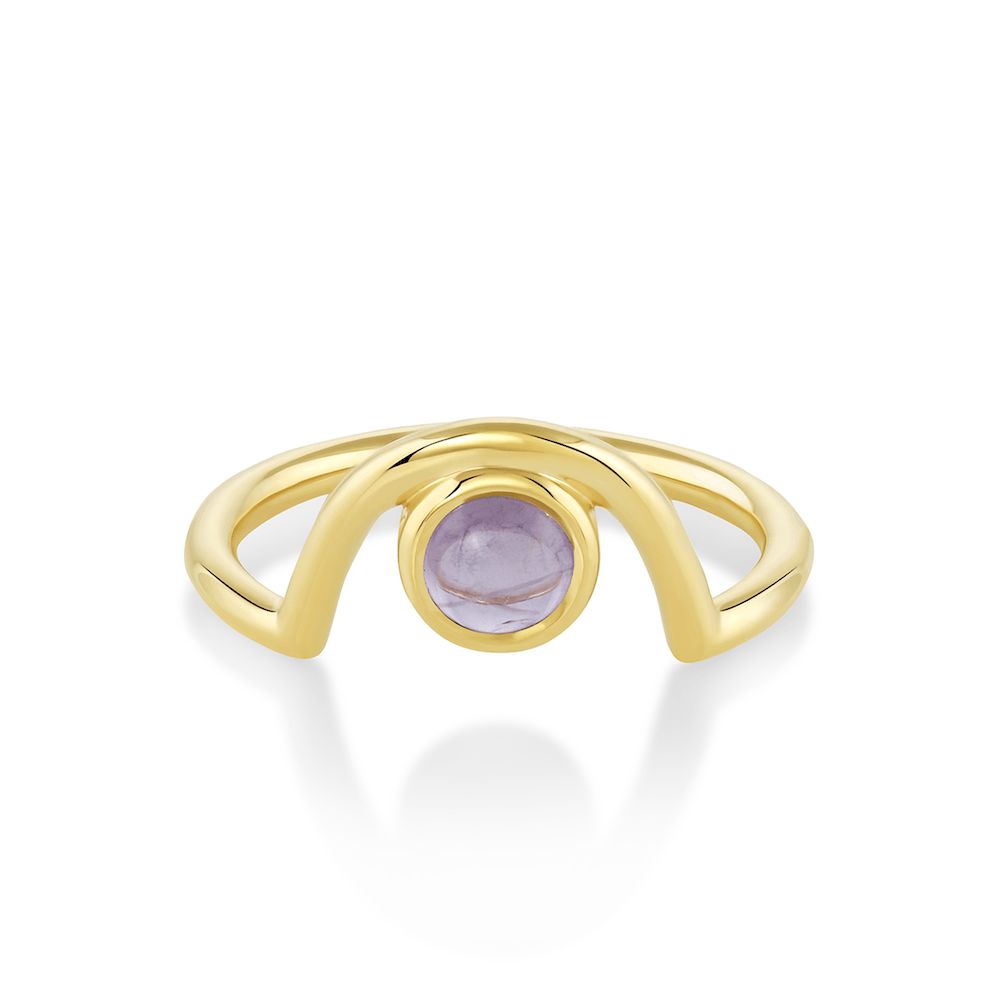 Spinel Cabochon Arch Band