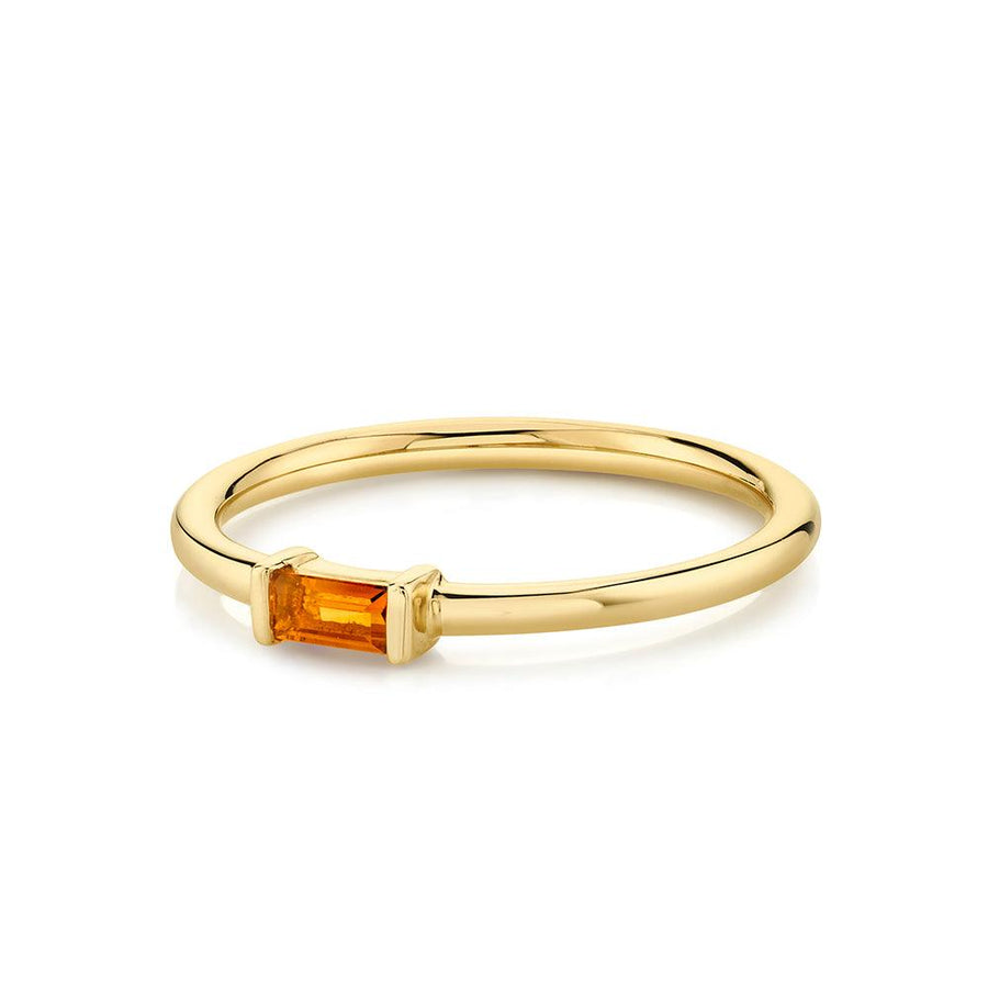 Marrow Fine Jewelry Orange Citrine November Birthstone Baguette Ring [Yellow Gold]