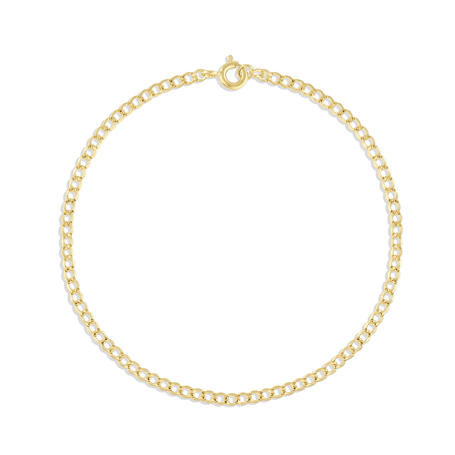 Marrow Fine Jewelry Dainty Cuban Chain Bracelet [Yellow Gold]