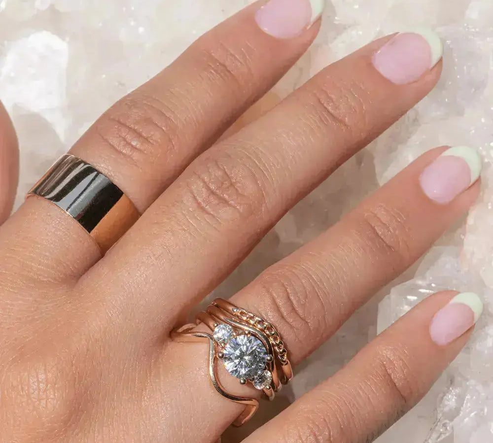 The Elspeth Three Stone Engagement Ring - Marrow Fine