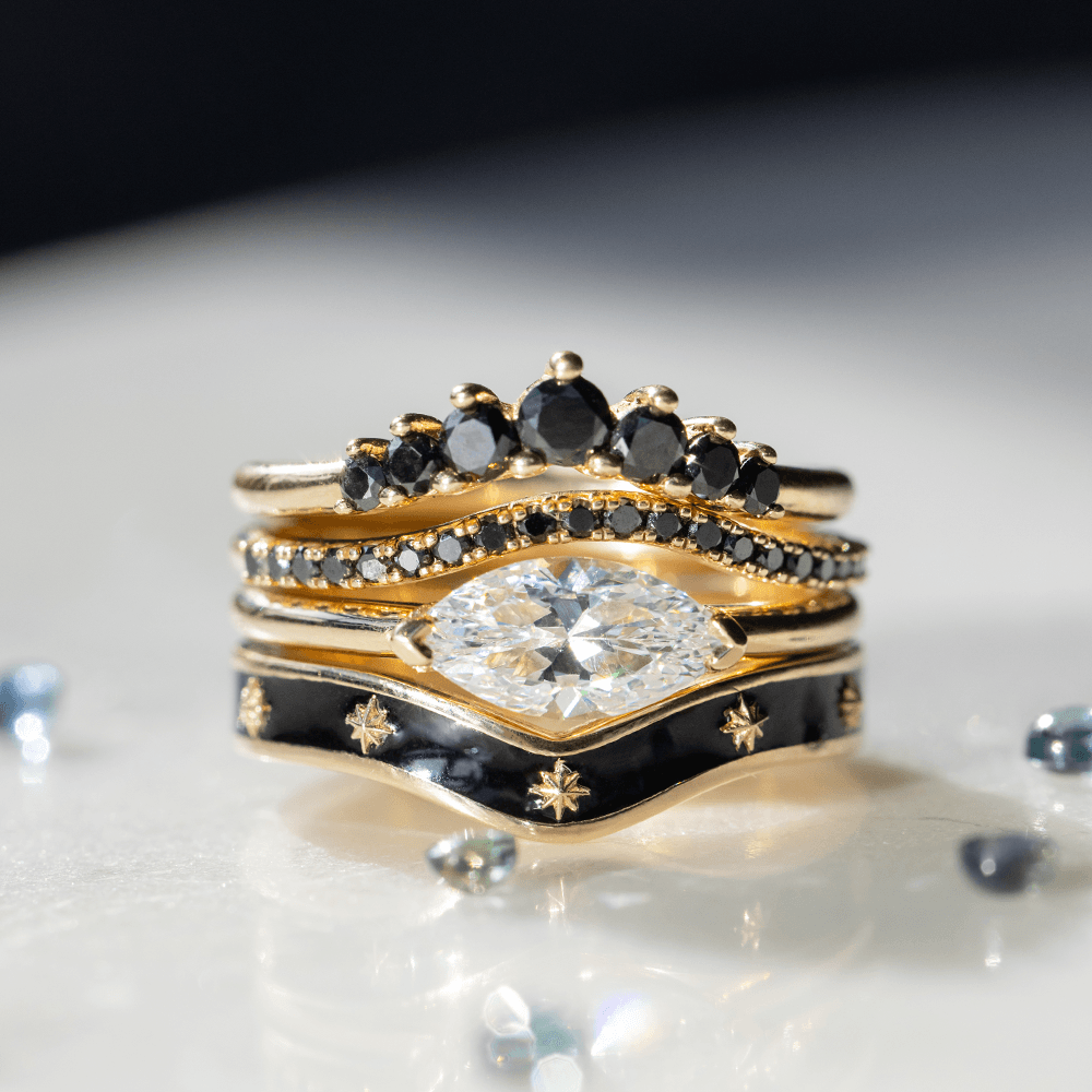 Black Diamond Seven Stars Nesting Ring - Marrow Fine