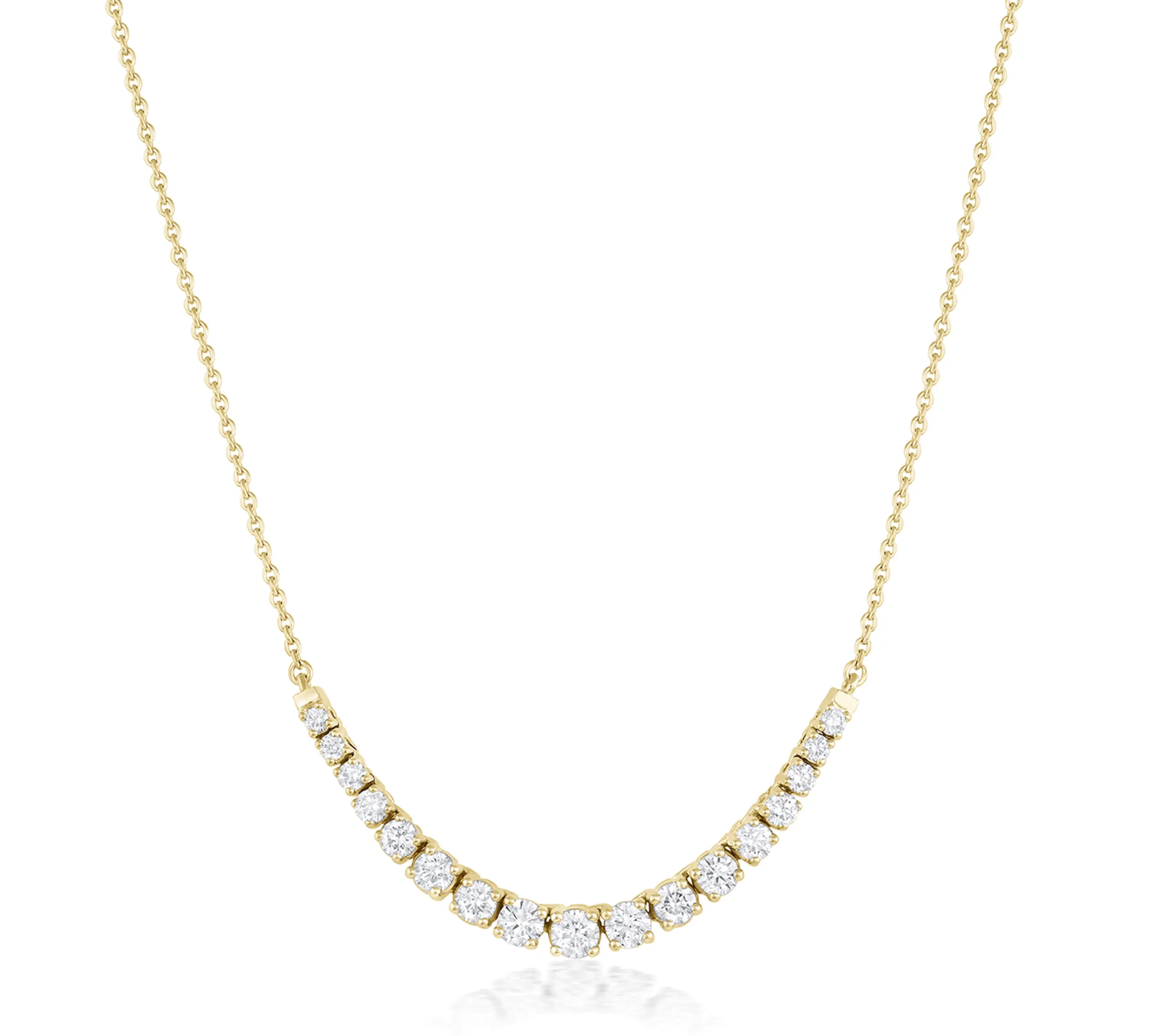 Marrow Fine Jewelry Venus White Diamond Graduated Necklace [Yellow Gold]