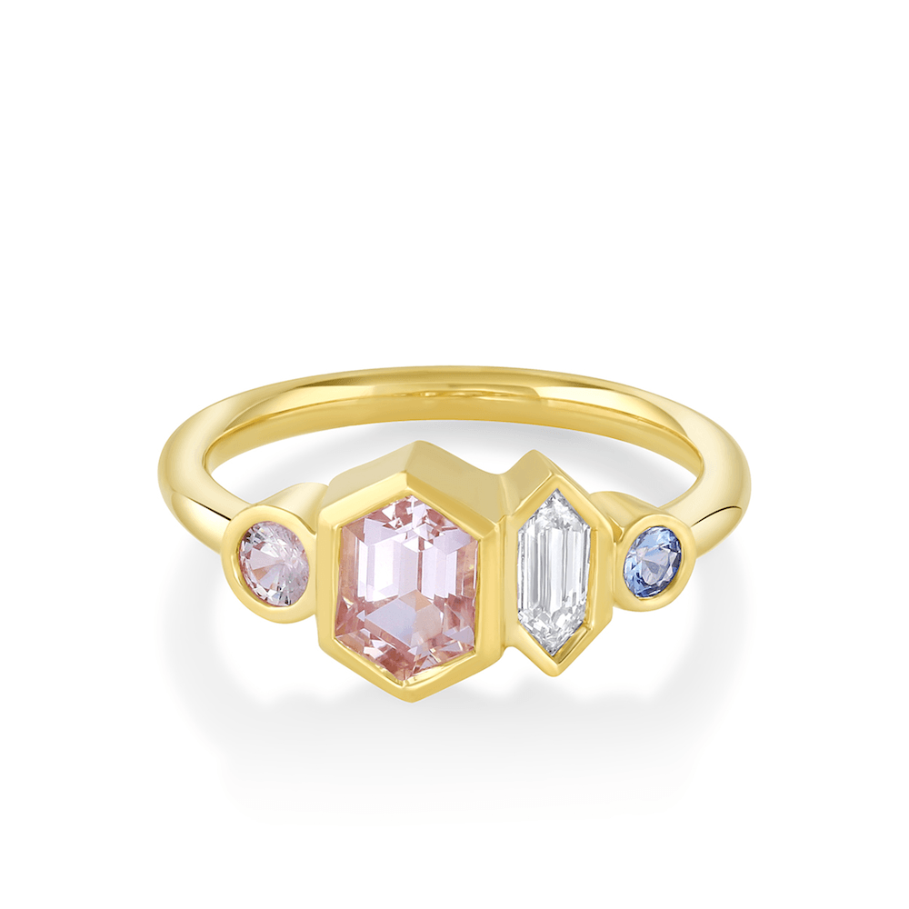 Marrow Fine Jewelry Sapphire & Diamond Linear Ring