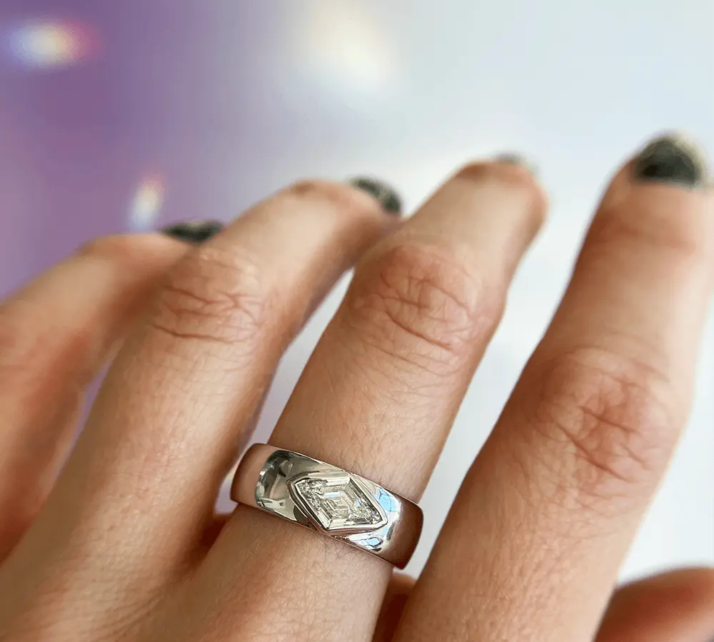 .53ct White Diamond Kite Cigar Band - Marrow Fine