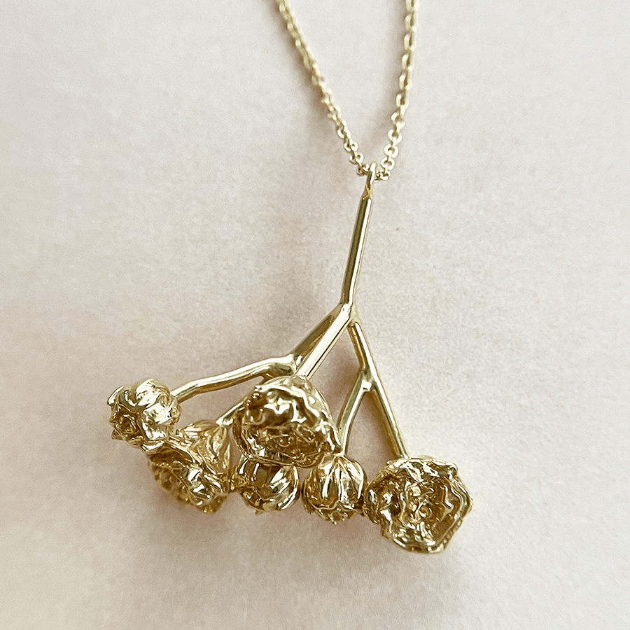 Large Baby's Breath Cluster Necklace
