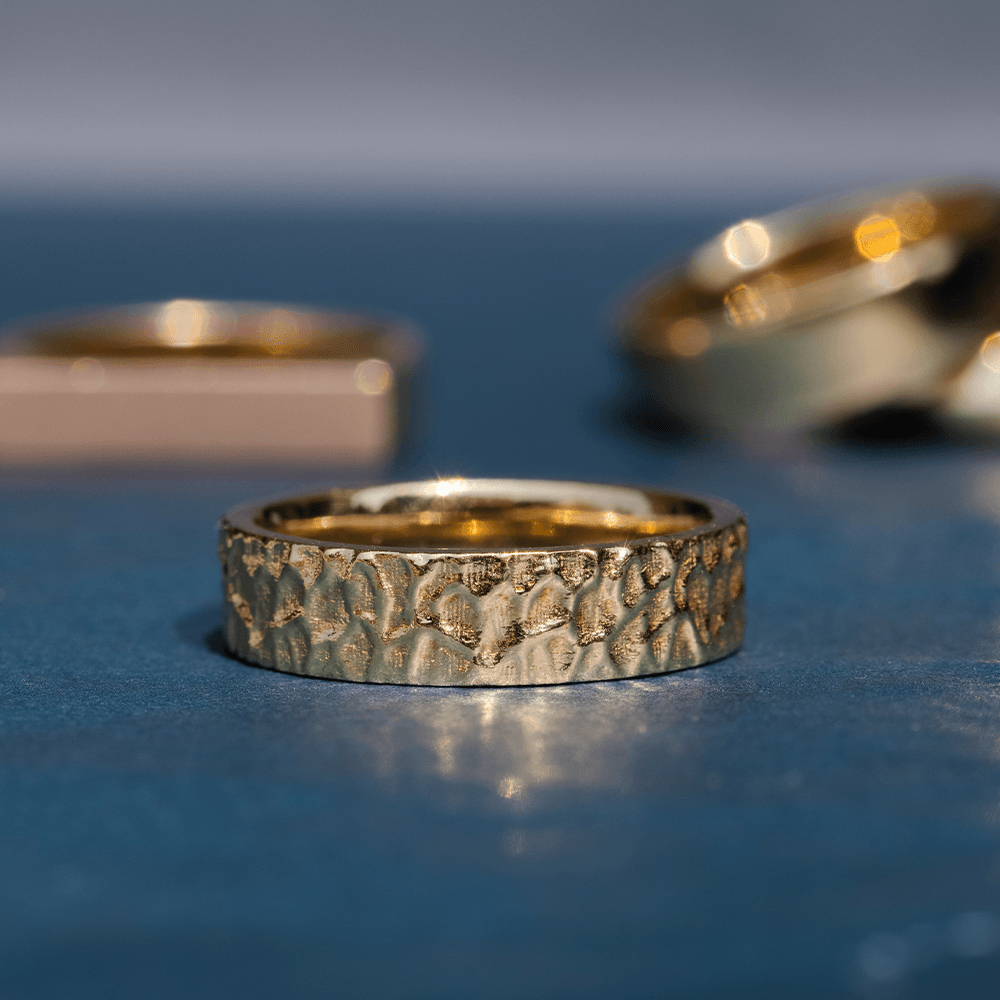 Vintage Lace Band  Bespoke Gold Wedding Band – Marrow Fine