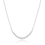 Naomi White Diamond Graduated Necklace [White Gold]