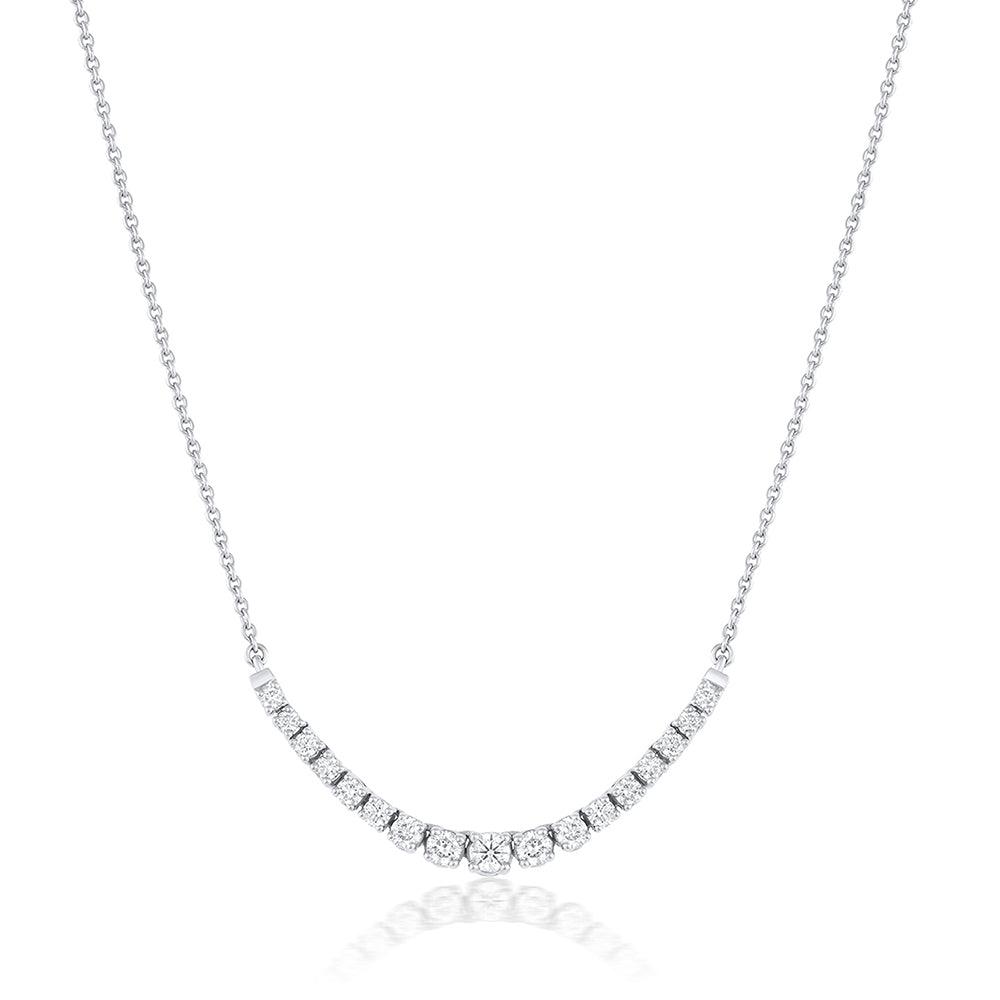Naomi White Diamond Graduated Necklace