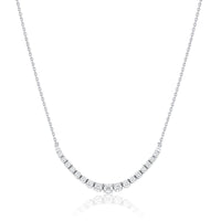 Naomi White Diamond Graduated Necklace [White Gold]