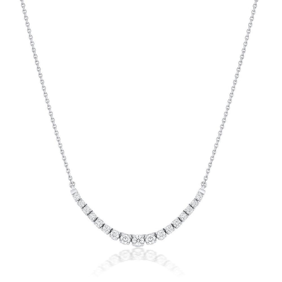 Naomi White Diamond Graduated Necklace [Yellow Gold]