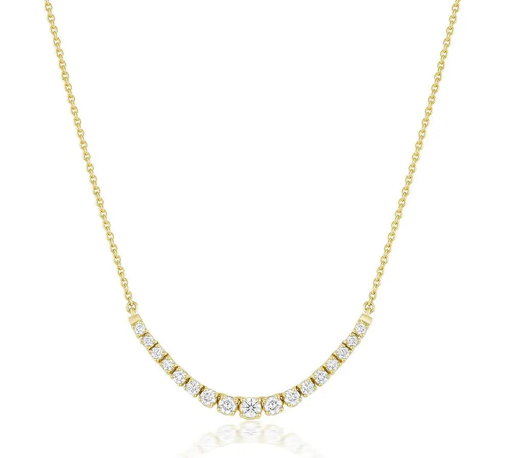 Naomi White Diamond Graduated Necklace [Yellow Gold]