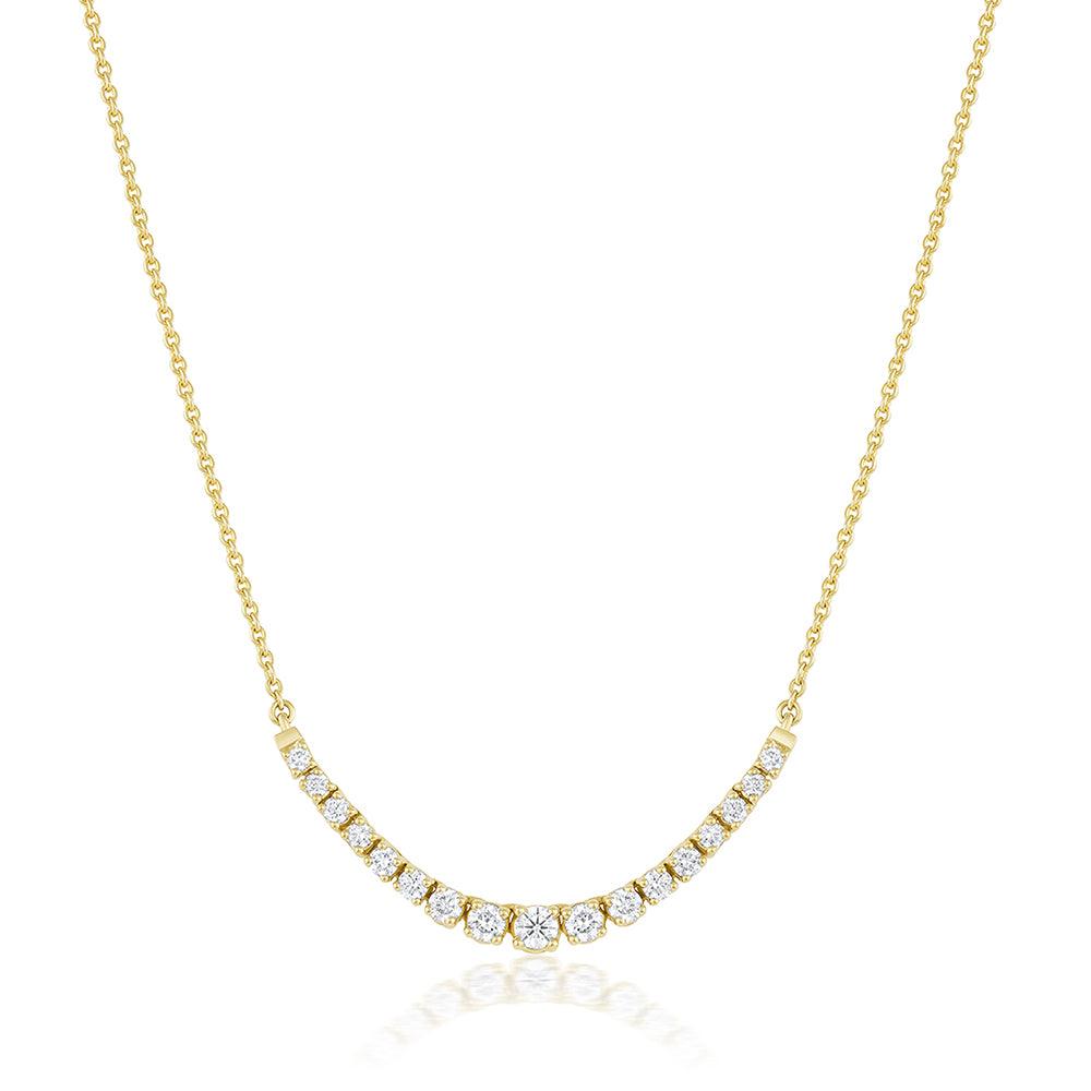 Naomi White Diamond Graduated Necklace
