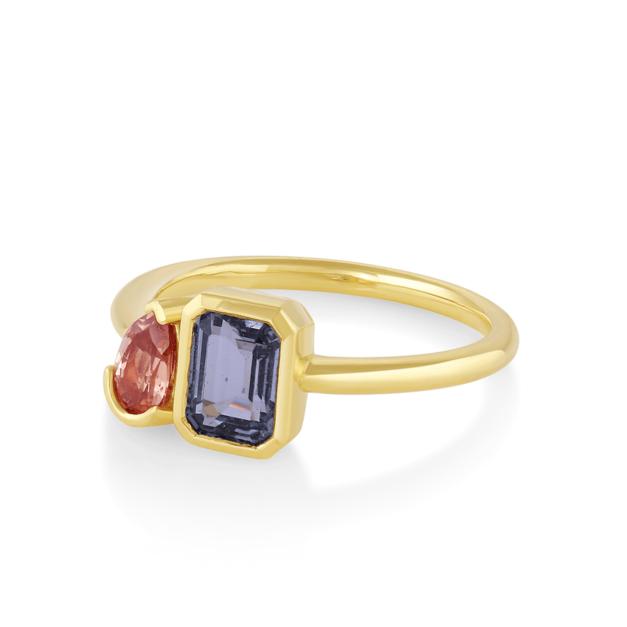 Marrow Fine Jewelry Purple And Umba Sapphires Pear Ring [Yellow Gold]