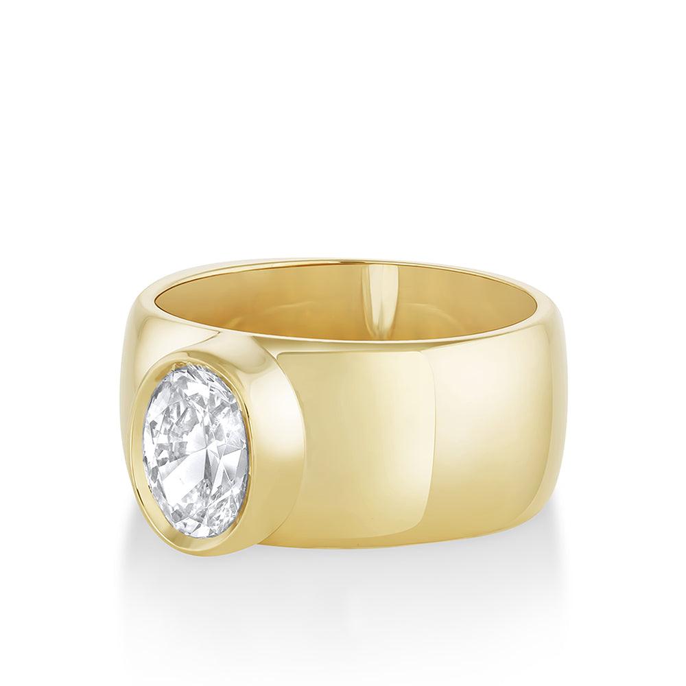 Everyday Cigar Band | Classic Simple Everyday Gold Ring 8.25 / 14K Yellow Gold by Marrow Fine