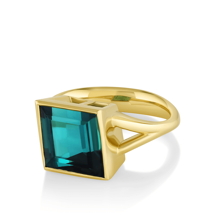 Marrow Fine Jewelry Tourmaline Bezel Ring [Yellow Gold]