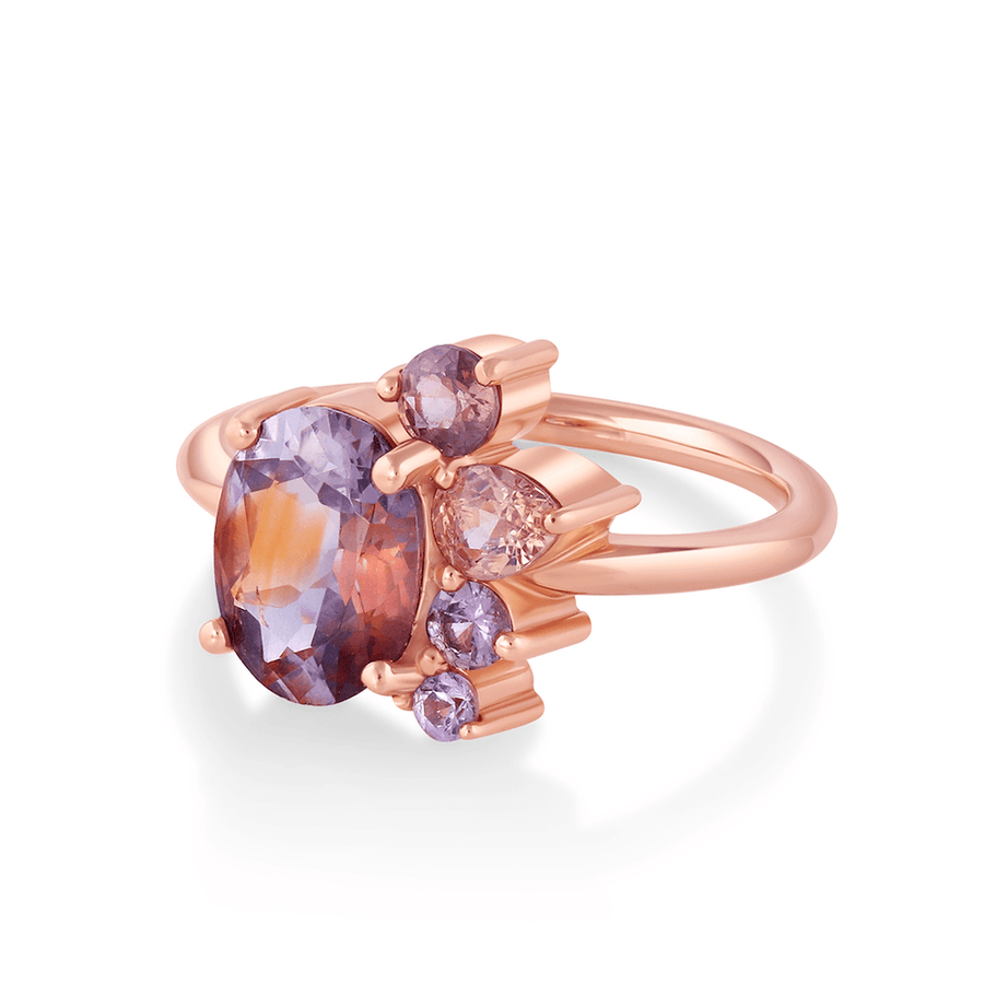 Marrow Fine Jewelry Bicolor Sapphire Spray Second Summer Ring [Rose Gold]