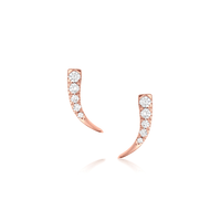Marrow Fine Jewelry White Diamond Ear Crawlers [Rose Gold]