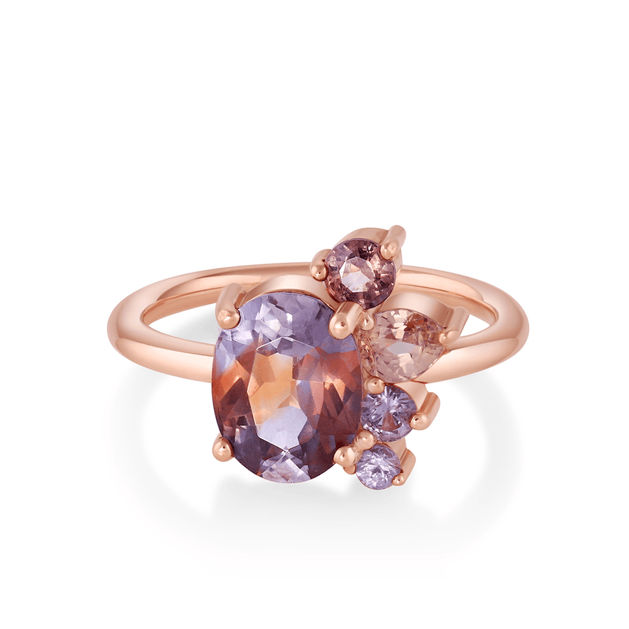 Marrow Fine Jewelry Bicolor Sapphire Spray Second Summer Ring [Rose Gold]
